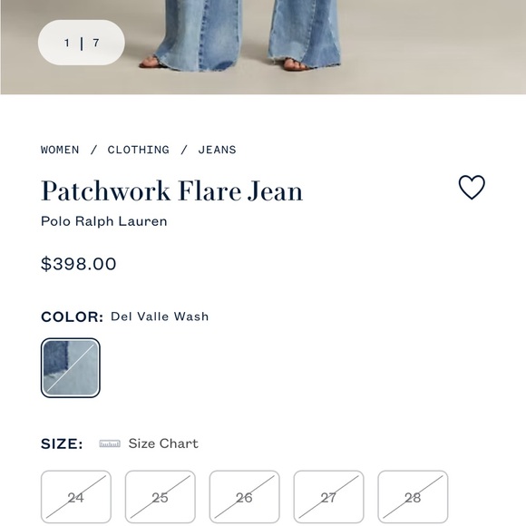 Ralph Lauren Patchwork Flare Jeans - Picture 2 of 5